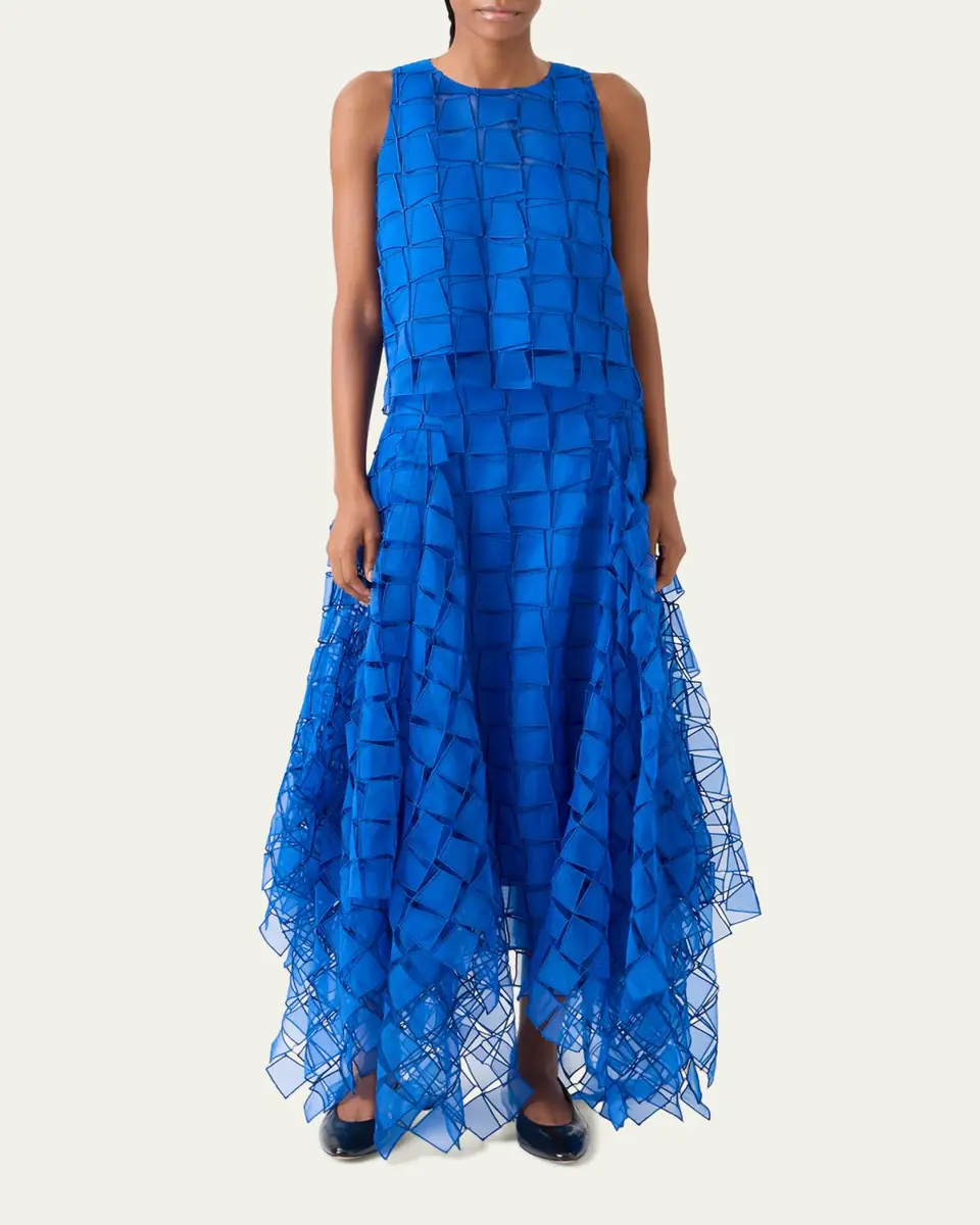Akris Embroidered Organza Sleeveless Blouse | Thumbnail 2 Akris Embroidered Organza Sleeveless Blouse | Thumbnail 2