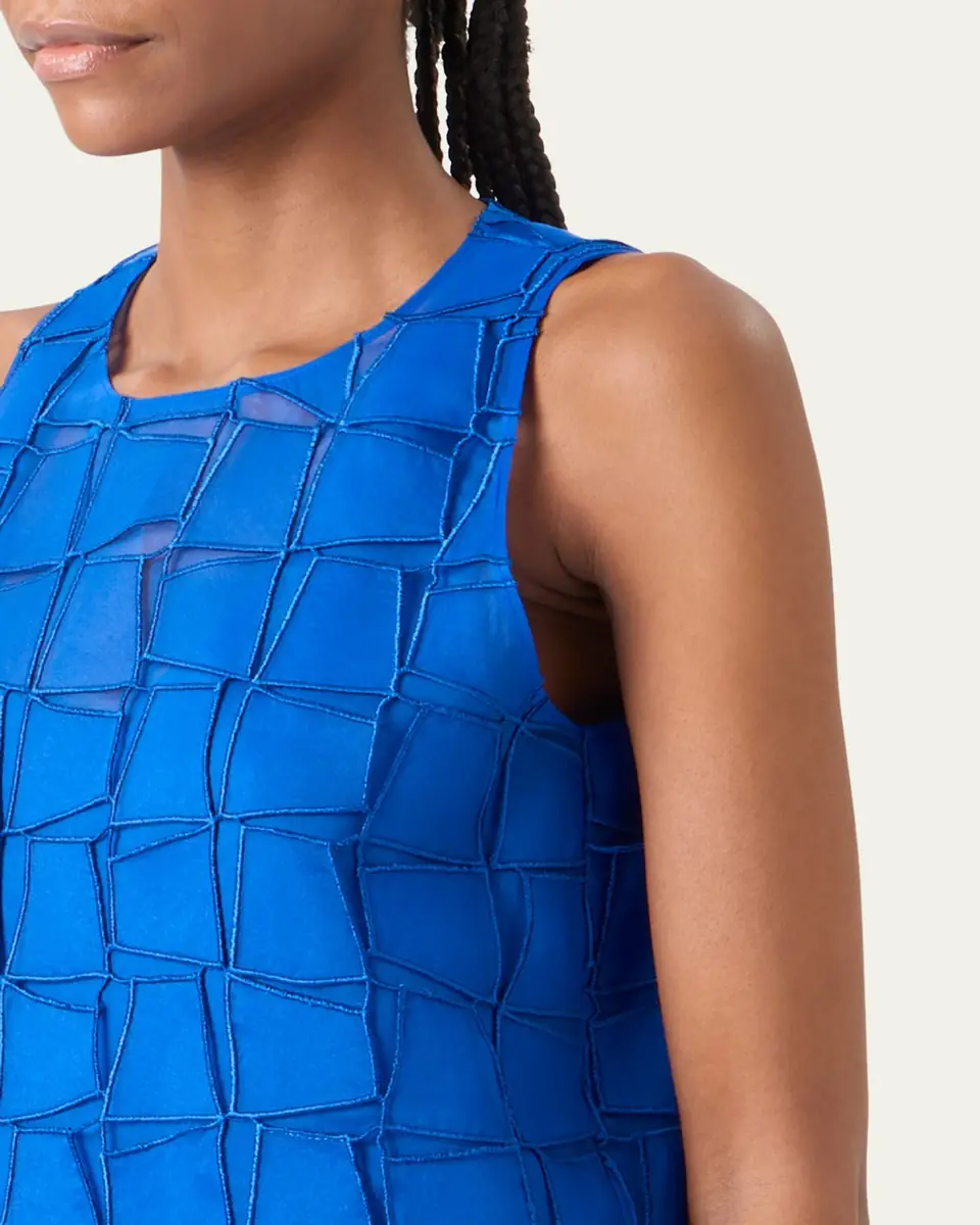 Akris Embroidered Organza Sleeveless Blouse | Thumbnail 5 Akris Embroidered Organza Sleeveless Blouse | Thumbnail 5