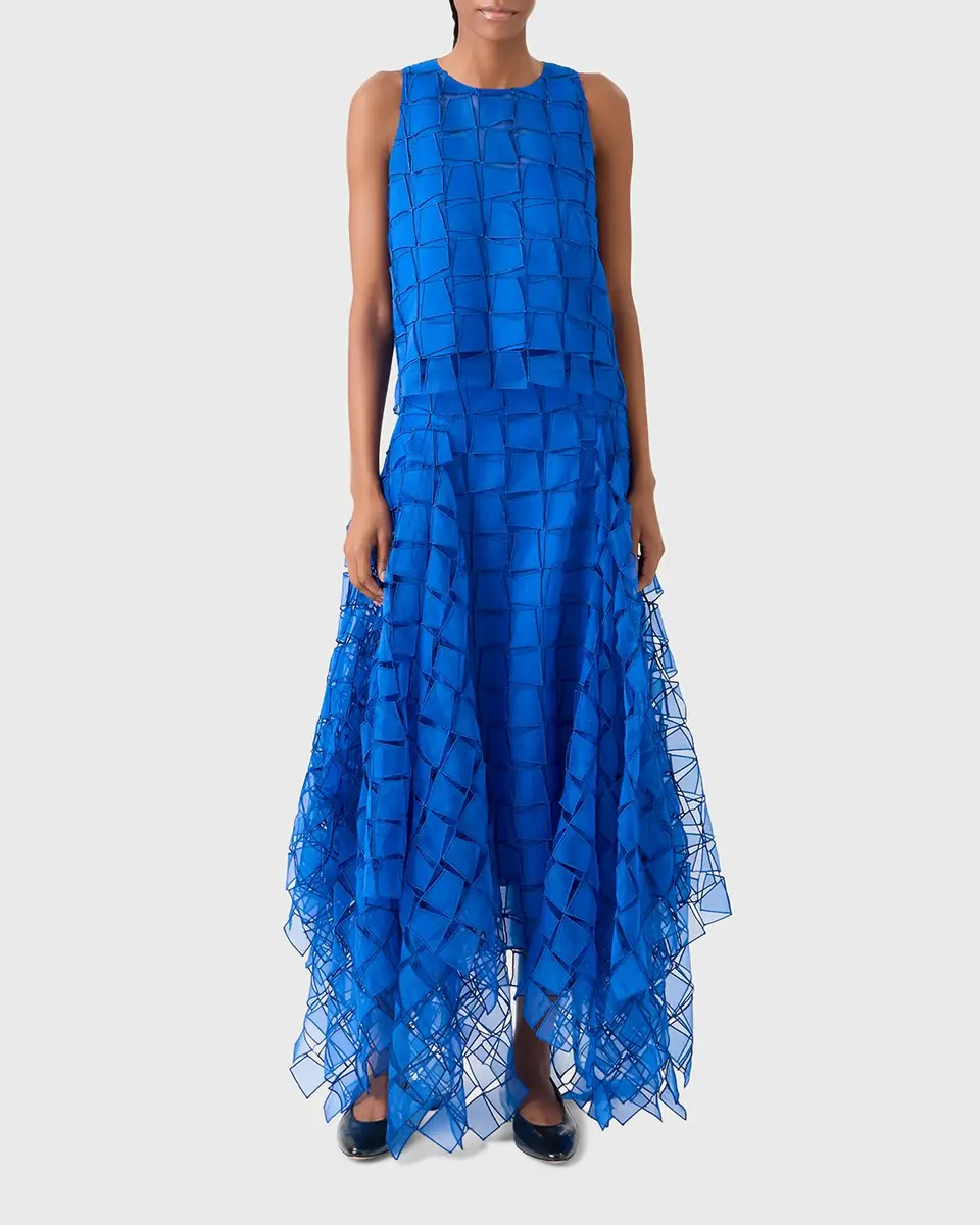 Akris Embroidered Organza Sleeveless Blouse | Thumbnail 6 Akris Embroidered Organza Sleeveless Blouse | Thumbnail 6