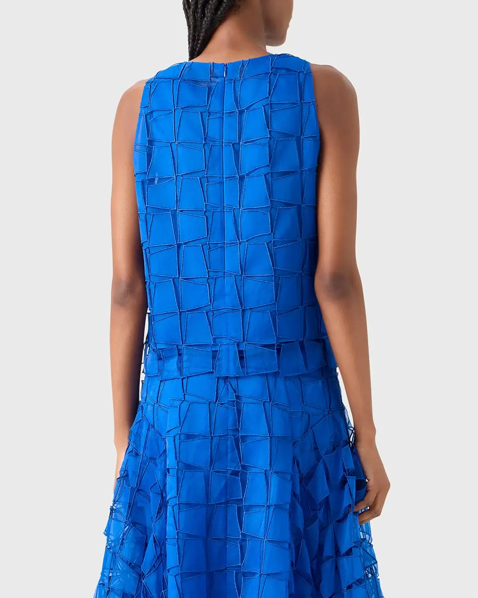 Akris Embroidered Organza Sleeveless Blouse | Thumbnail 7 Akris Embroidered Organza Sleeveless Blouse | Thumbnail 7