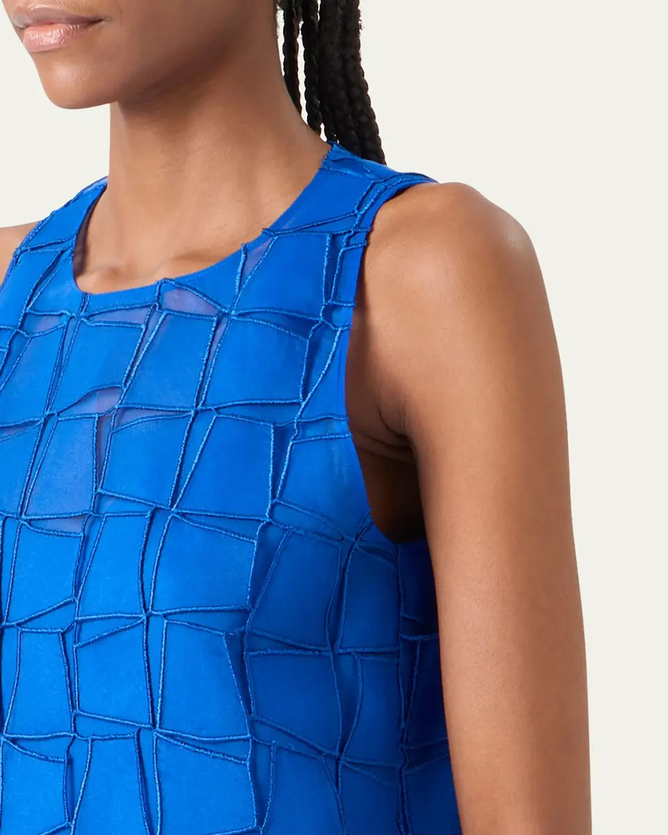 Akris Embroidered Organza Sleeveless Blouse | Thumbnail 9 Akris Embroidered Organza Sleeveless Blouse | Thumbnail 9