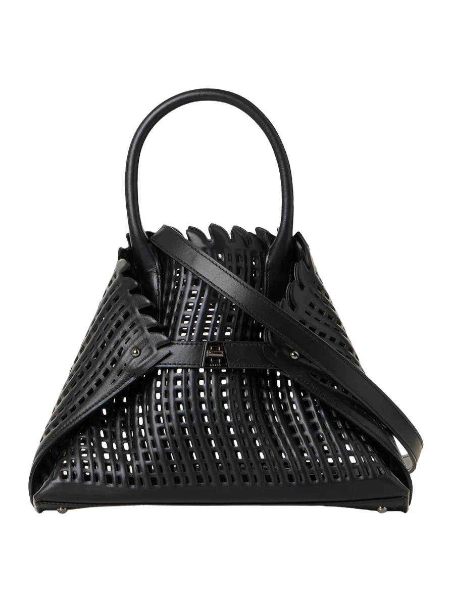 Ai Little Cutout Leather Top-Handle Bag