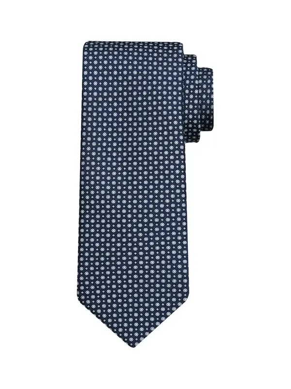 Men's Micro-Floral Silk Tie