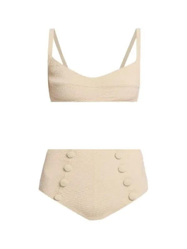 Seersucker Balconette Two-Piece Swimsuit