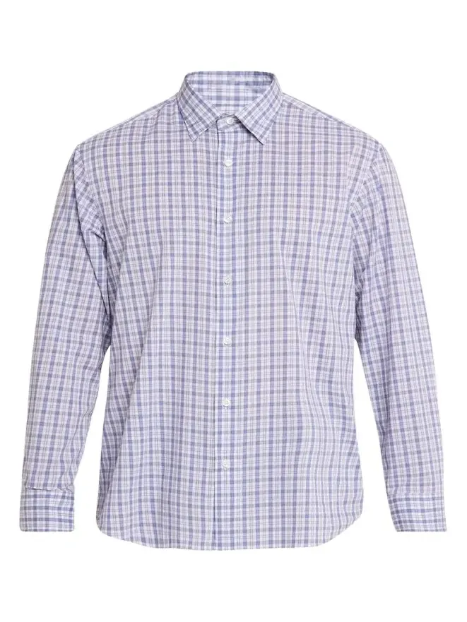 Men's Plaid Cotton Sport Shirt
