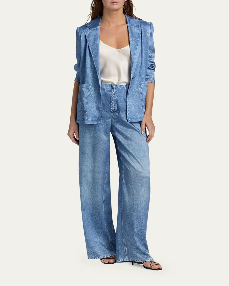 Kobi Halperin Sage Denim-Print Wide-Leg Pants | Thumbnail 2 Kobi Halperin Sage Denim-Print Wide-Leg Pants | Thumbnail 2