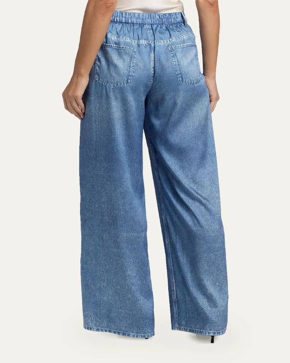 Kobi Halperin Sage Denim-Print Wide-Leg Pants | Thumbnail 3 Kobi Halperin Sage Denim-Print Wide-Leg Pants | Thumbnail 3