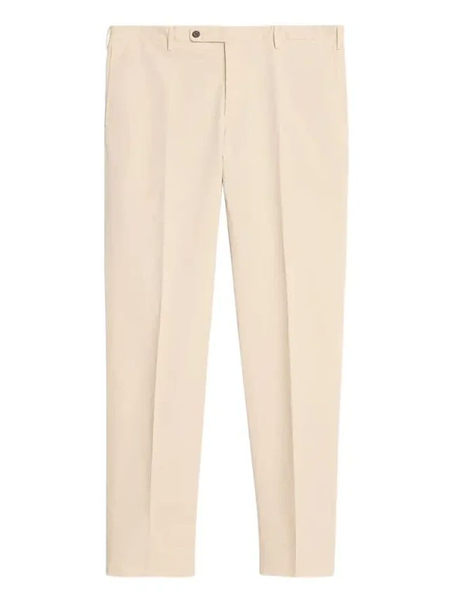 Men's Pressed-Crease Cotton Trousers