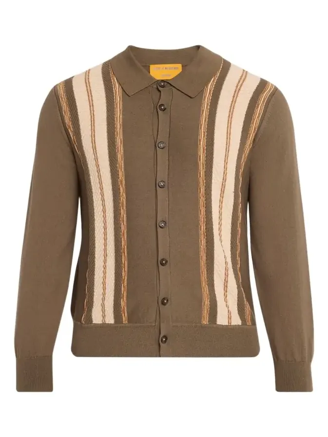 Men's Cotton-Cashmere Ribbed Knit Shirt