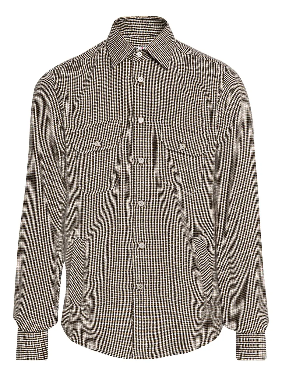 Men's Cashmere and Wool Check Overshirt Men's Cashmere and Wool Check Overshirt