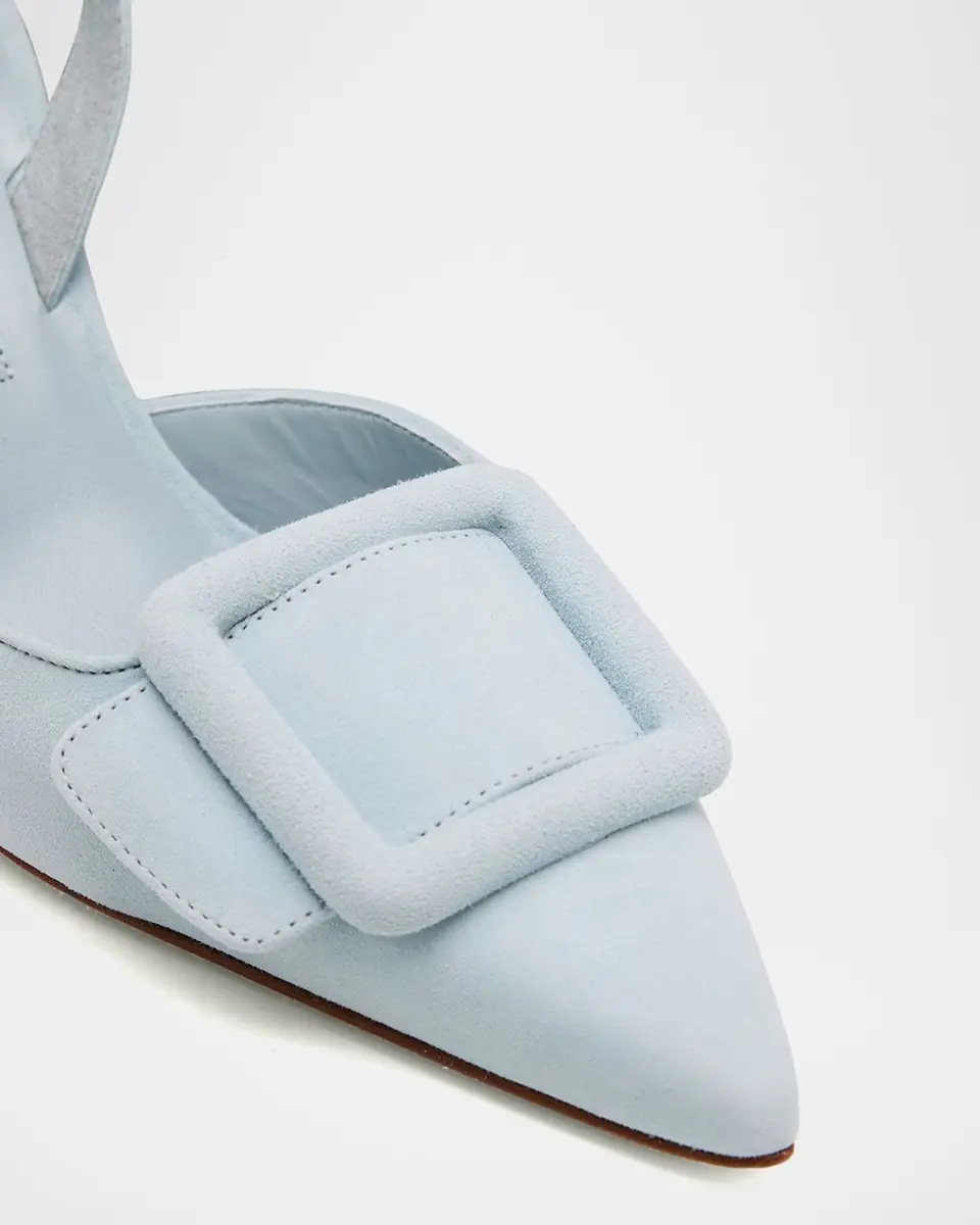 Manolo Blahnik 50mm Maysli Suede Buckle Slingback Pumps | Thumbnail 7 Manolo Blahnik 50mm Maysli Suede Buckle Slingback Pumps | Thumbnail 7