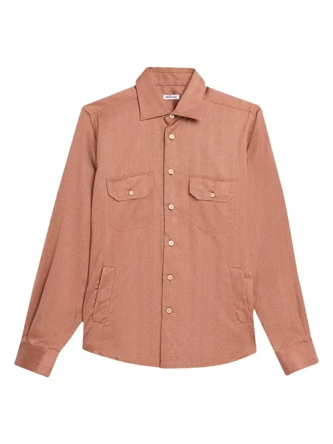 Men's Herringbone Cashmere Overshirt