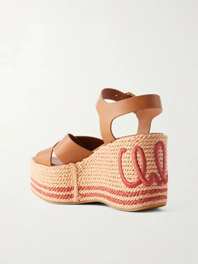 Chloé Leather Platform Espadrilles | Thumbnail 3