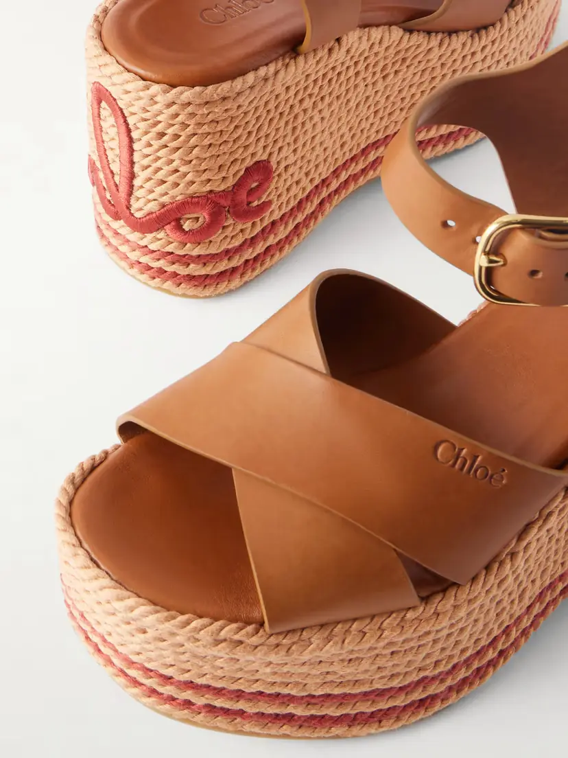 Chloé Leather Platform Espadrilles | Thumbnail 5