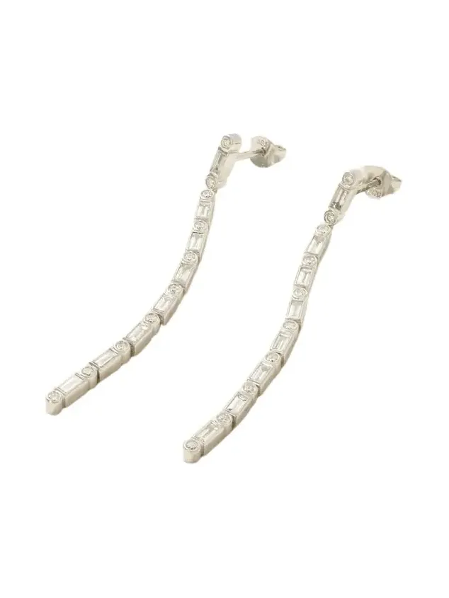 14-karat White Gold Diamond Earrings