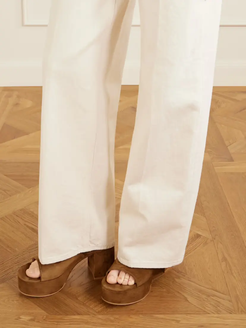 Gianvito Rossi Suede 35 Platform Mules | Thumbnail 2 Gianvito Rossi Suede 35 Platform Mules | Thumbnail 2