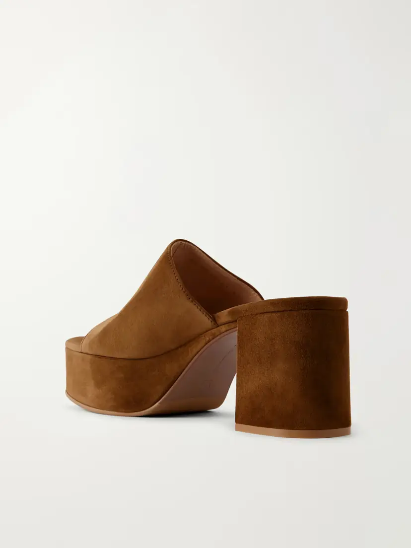 Gianvito Rossi Suede 35 Platform Mules | Thumbnail 3 Gianvito Rossi Suede 35 Platform Mules | Thumbnail 3