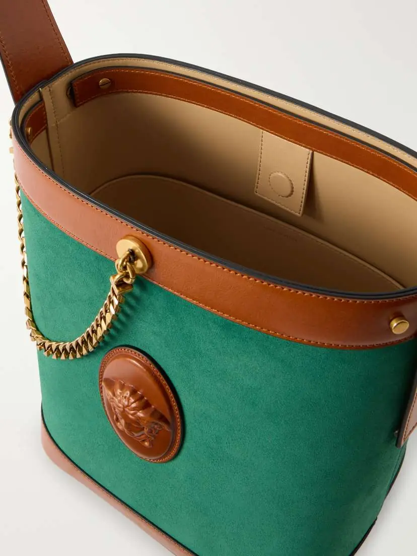Versace Pivot Small Leather Bucket Bag | Thumbnail 6 Versace Pivot Small Leather Bucket Bag | Thumbnail 6