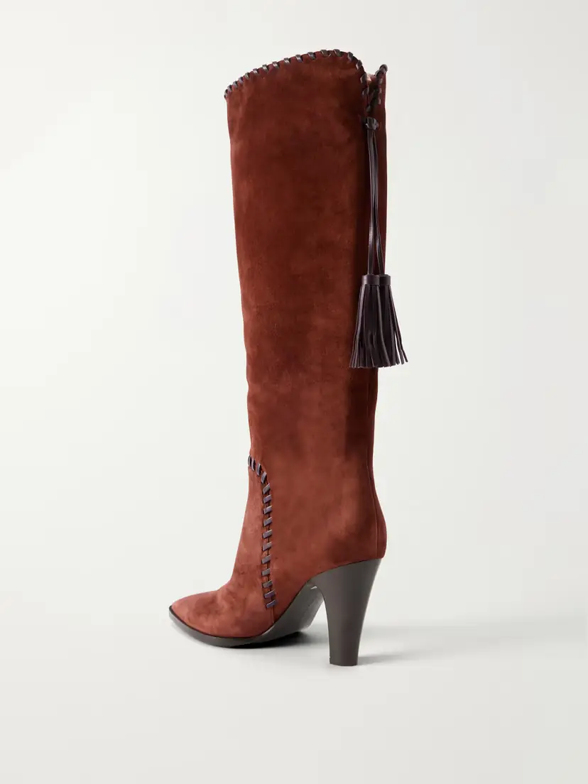 Gianvito Rossi Zaira 85 Tasseled Suede Knee Boots | Thumbnail 3 Gianvito Rossi Zaira 85 Tasseled Suede Knee Boots | Thumbnail 3