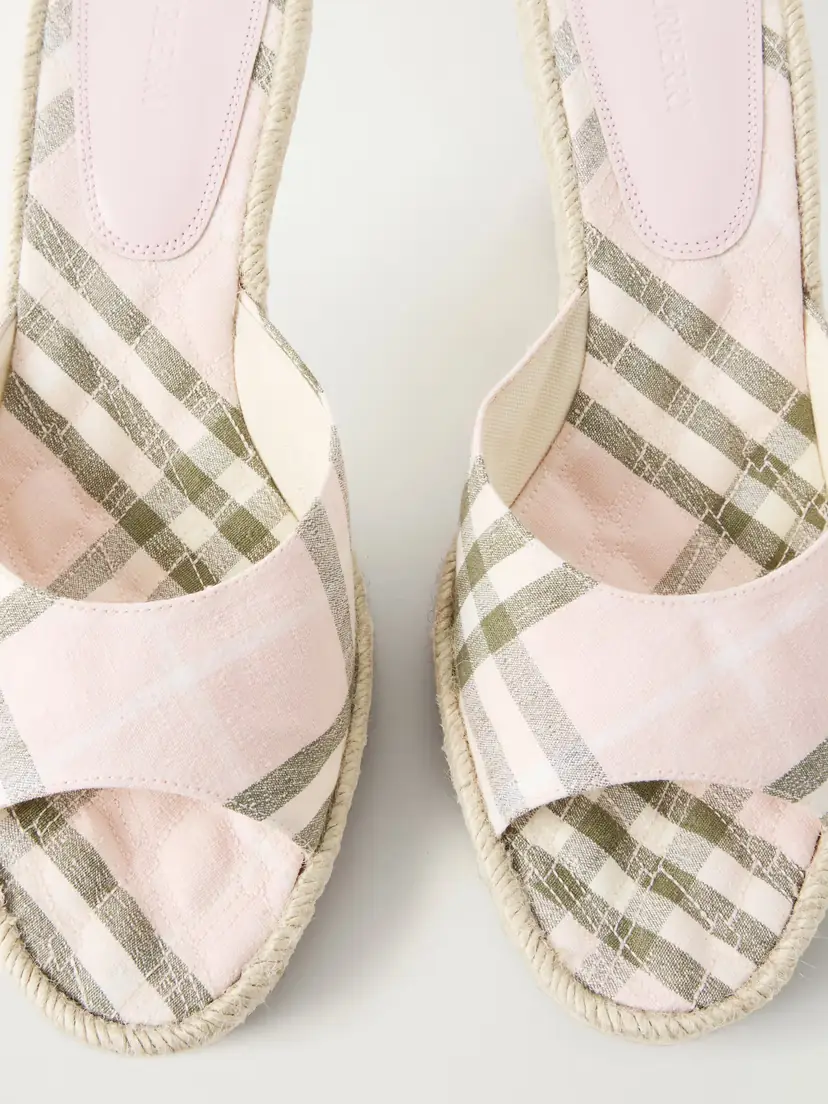 Burberry Lf Mews Check Espadrille Mules | Thumbnail 5 Burberry Lf Mews Check Espadrille Mules | Thumbnail 5
