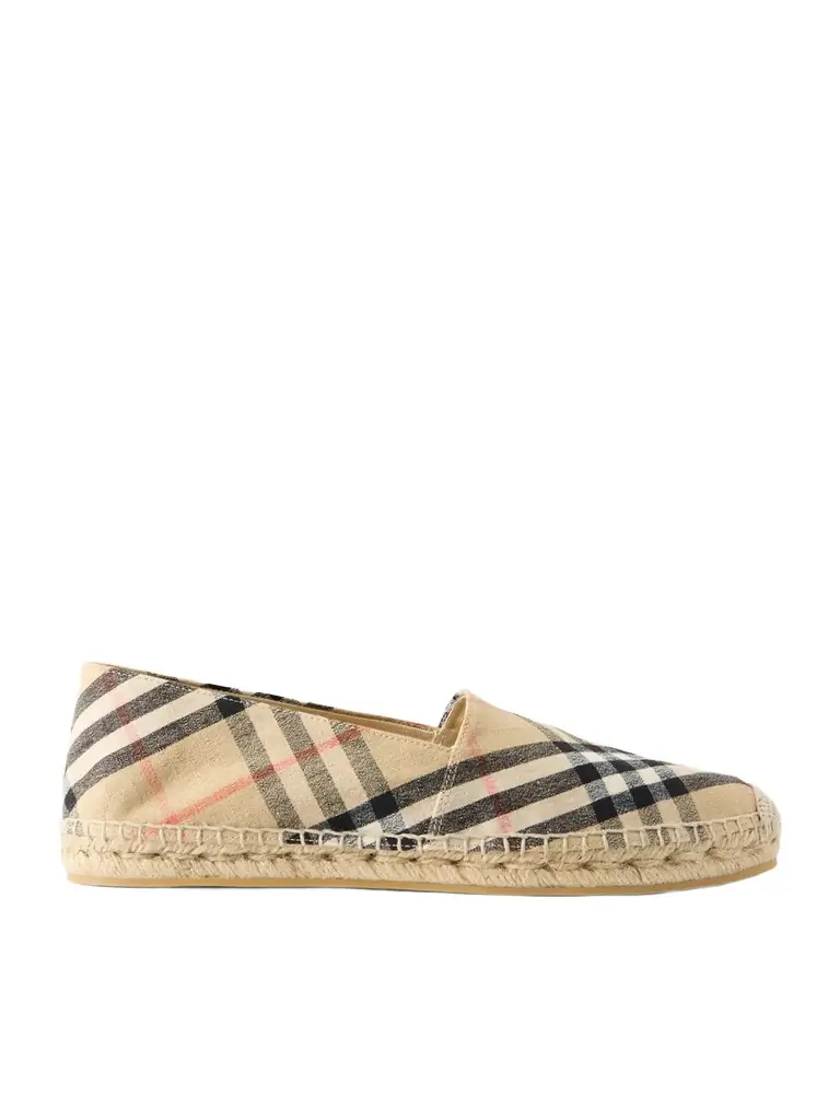 Burberry Lf Mews Check Flat Espadrillas | Image 1 Burberry Lf Mews Check Flat Espadrillas | Image 1