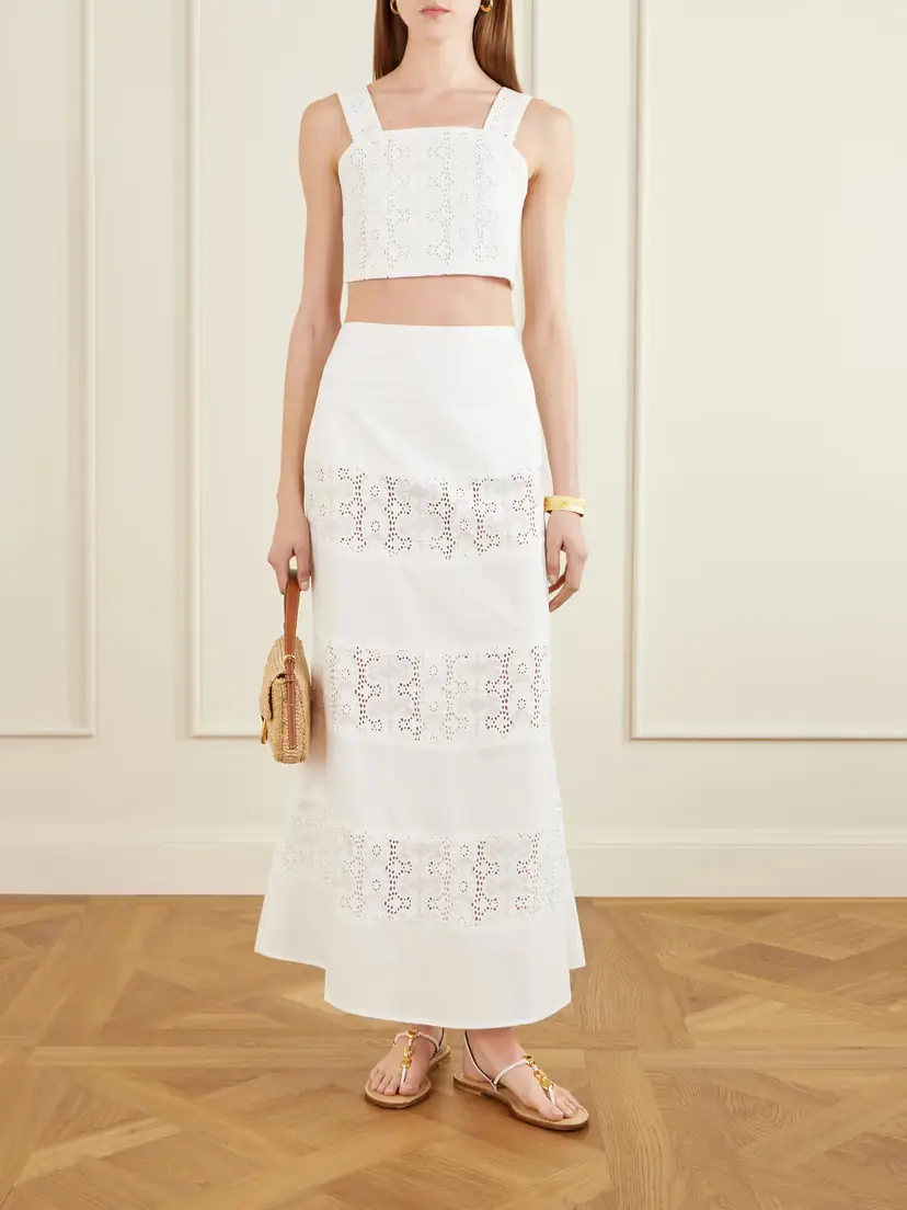 DESTREE Noemi Embroidered Cotton Skirt | Thumbnail 2 DESTREE Noemi Embroidered Cotton Skirt | Thumbnail 2