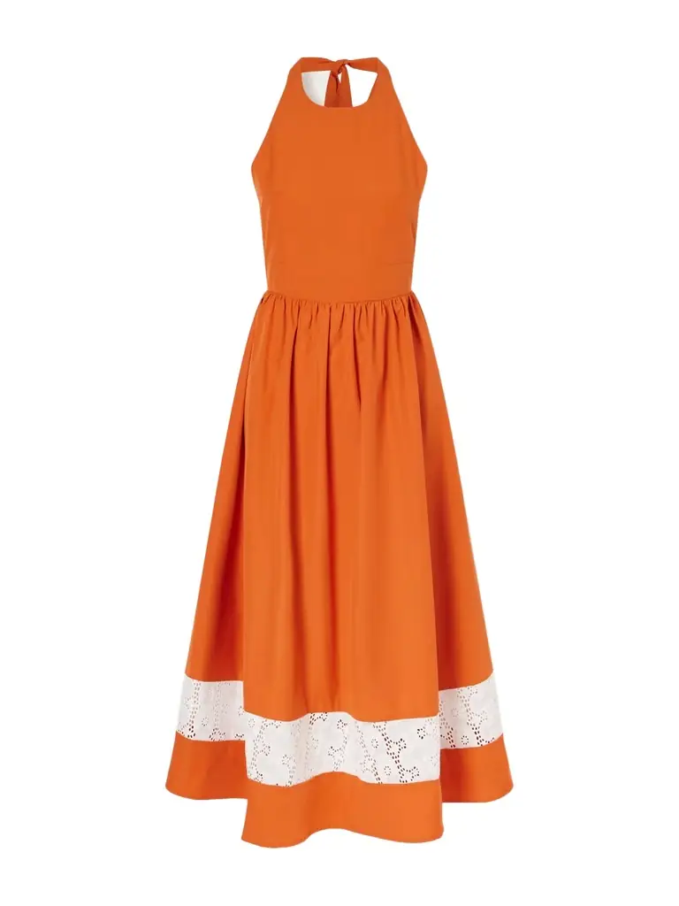 Lila Lace-trimmed Cotton Mini Dress Lila Lace-trimmed Cotton Mini Dress