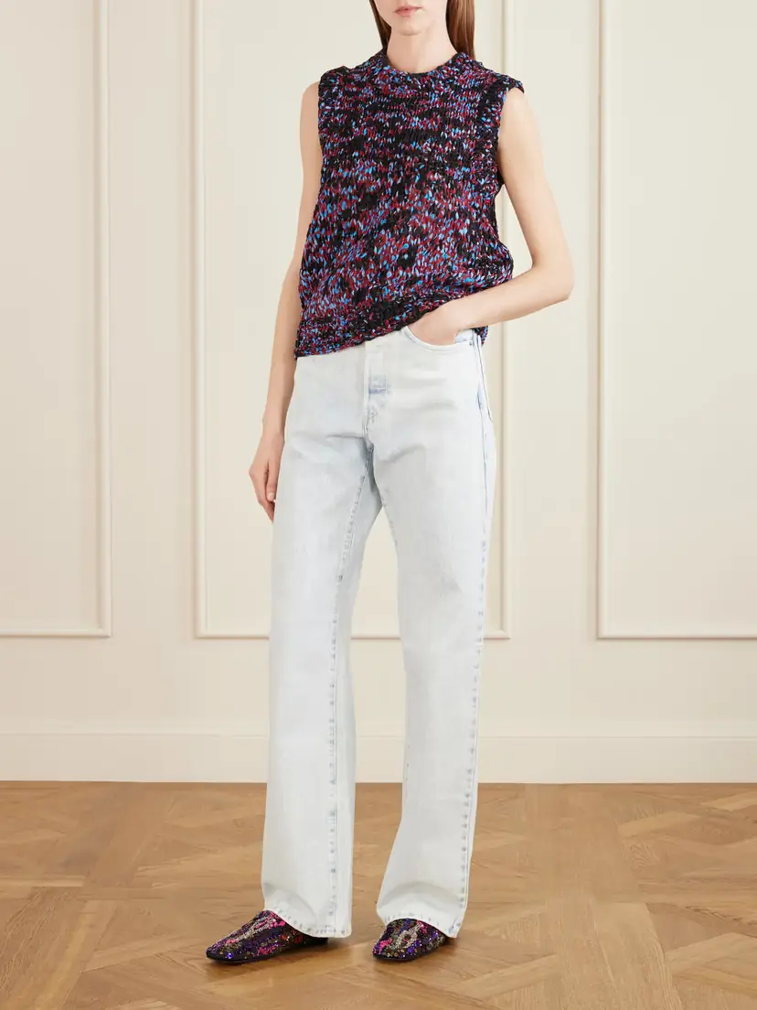 Dries Van Noten Frayed Printed Cotton Vest | Thumbnail 2 Dries Van Noten Frayed Printed Cotton Vest | Thumbnail 2