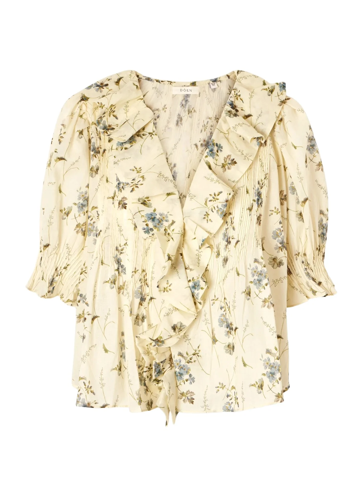 Henri Ruffled Pintucked Organic Cotton-voile Top Henri Ruffled Pintucked Organic Cotton-voile Top