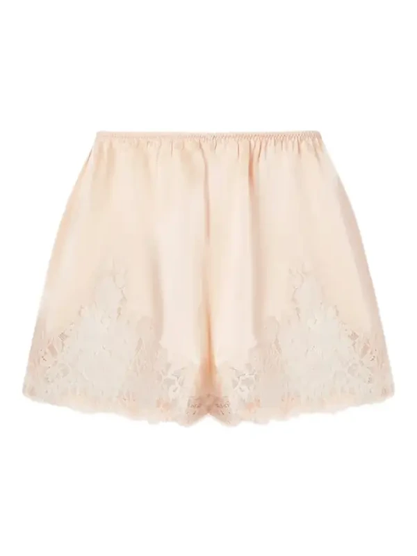 Iona Lace-trimmed Silk-satin Shorts Iona Lace-trimmed Silk-satin Shorts