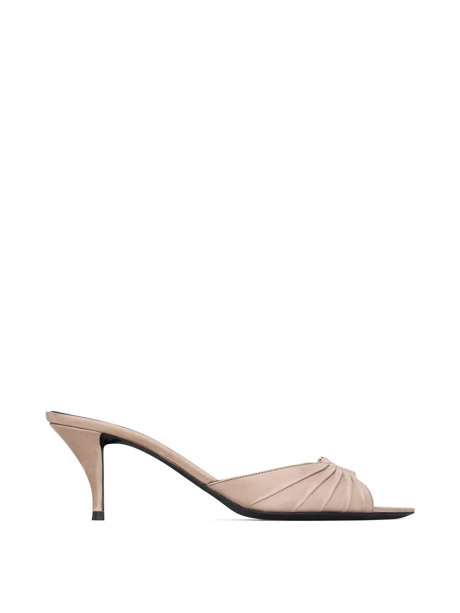Saint Laurent Smooth Leather Babylone Mules | Image 1 Saint Laurent Smooth Leather Babylone Mules | Image 1