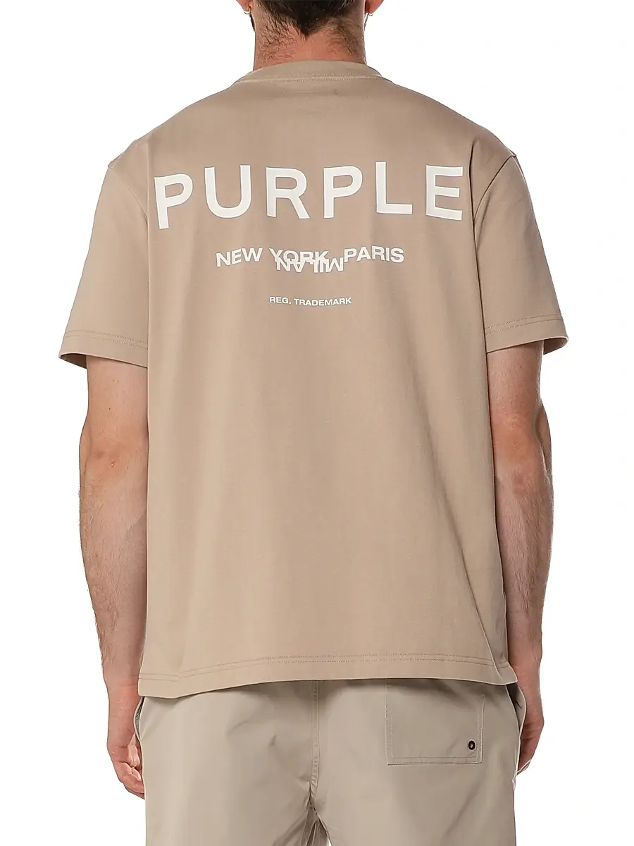 Purple Brand Men's Logo Cotton Crewneck T-Shirt | Thumbnail 2 Purple Brand Men's Logo Cotton Crewneck T-Shirt | Thumbnail 2