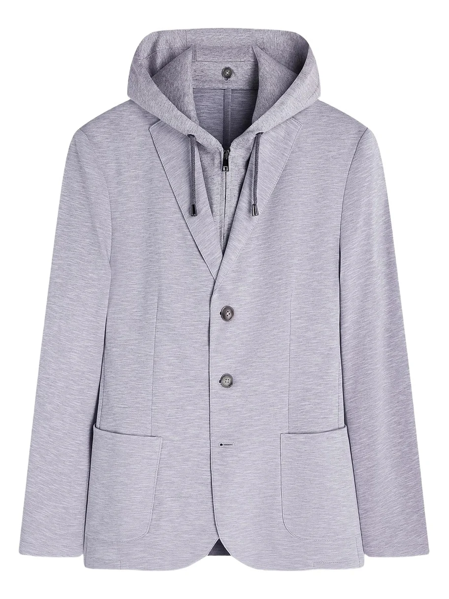 Men's Cotton Hooded Bib Blazer Men's Cotton Hooded Bib Blazer