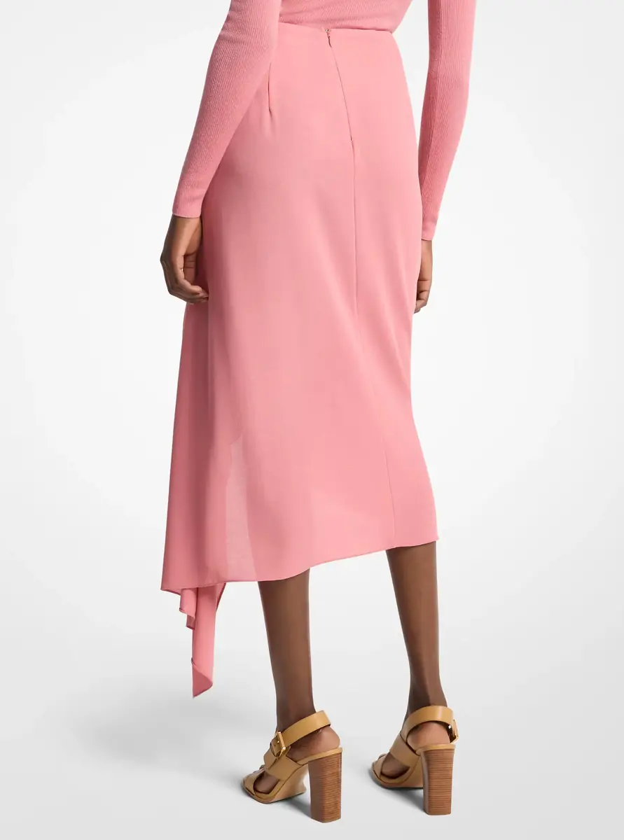 Michael Kors Collection Wool Crepe Cascade Skirt in Green | Thumbnail 5 Michael Kors Collection Wool Crepe Cascade Skirt in Green | Thumbnail 5