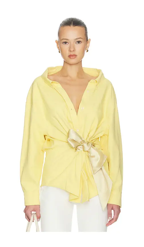 AREA Satin Knot Oxford Shirt | Image 1 AREA Satin Knot Oxford Shirt | Image 1