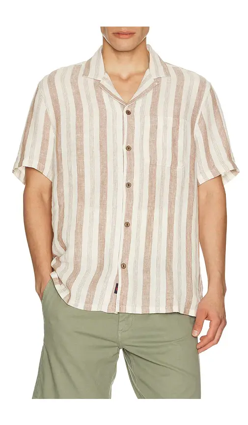 Faherty Short Sleeve Palma Linen Camp Shirt | Thumbnail 1 Faherty Short Sleeve Palma Linen Camp Shirt | Thumbnail 1