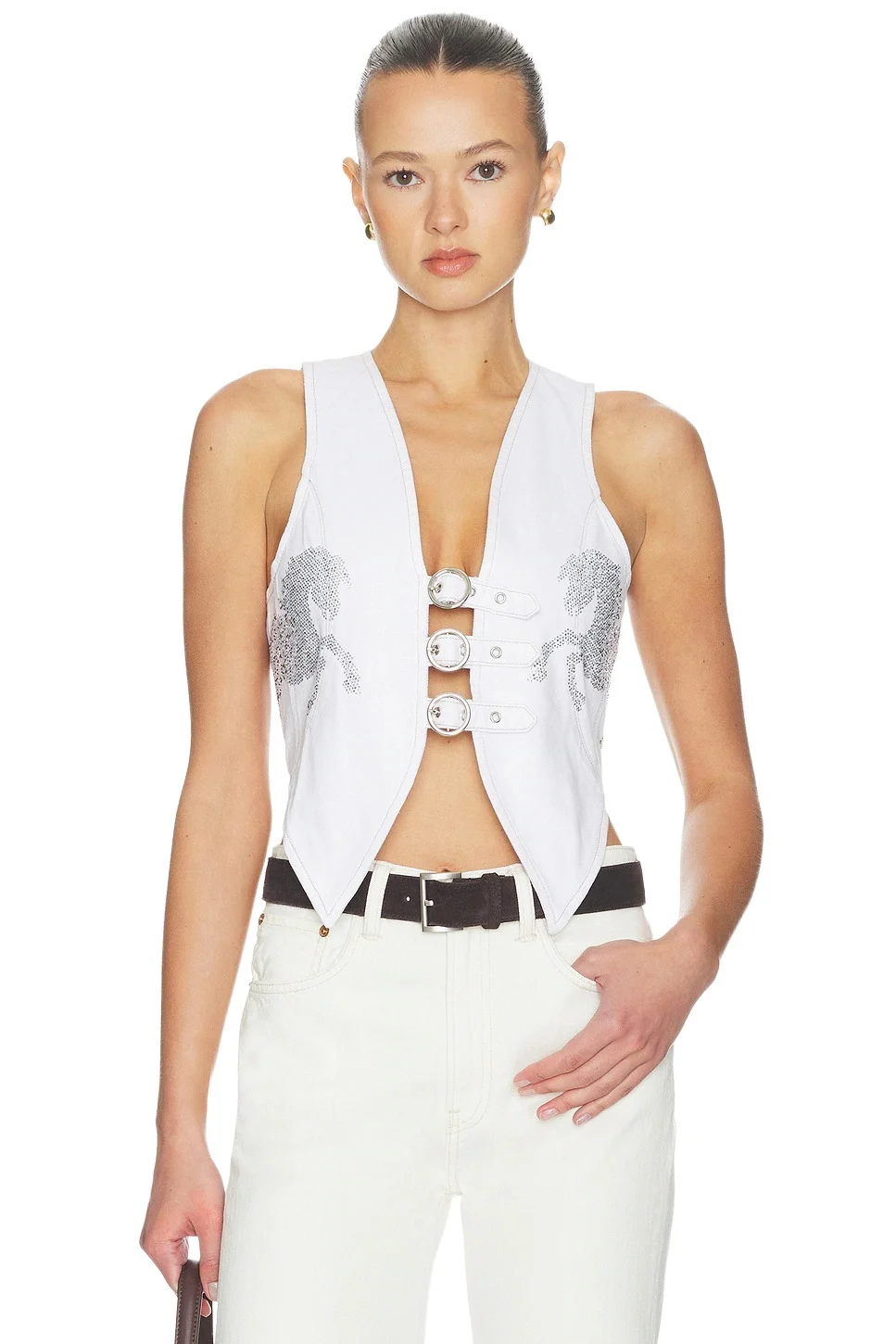 Understated Leather Party Horse Vest