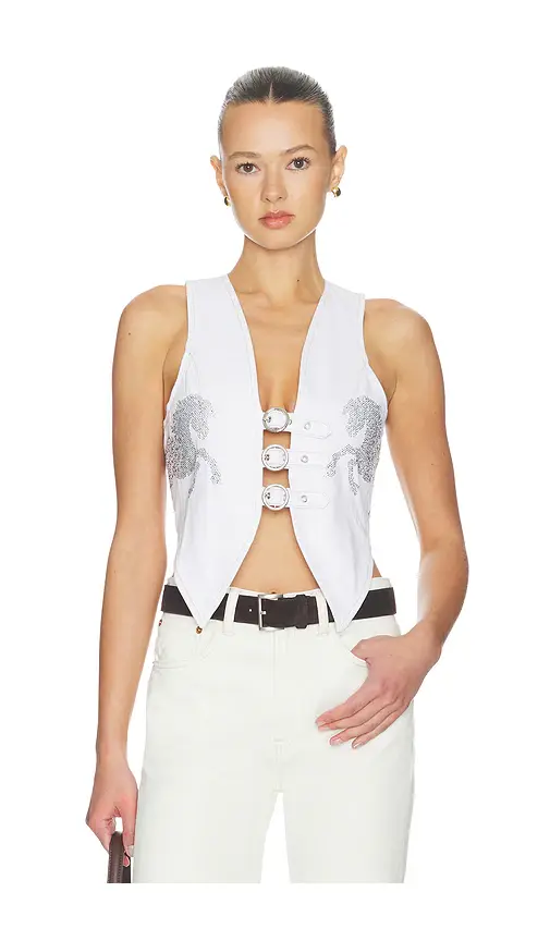 Understated Leather Party Horse Vest