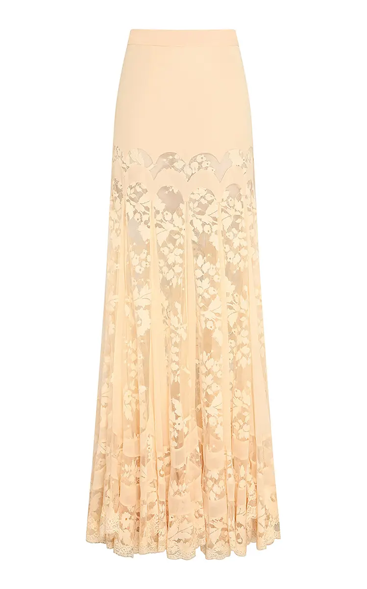 Zimmermann Valiant Panelled Silk Maxi Skirt