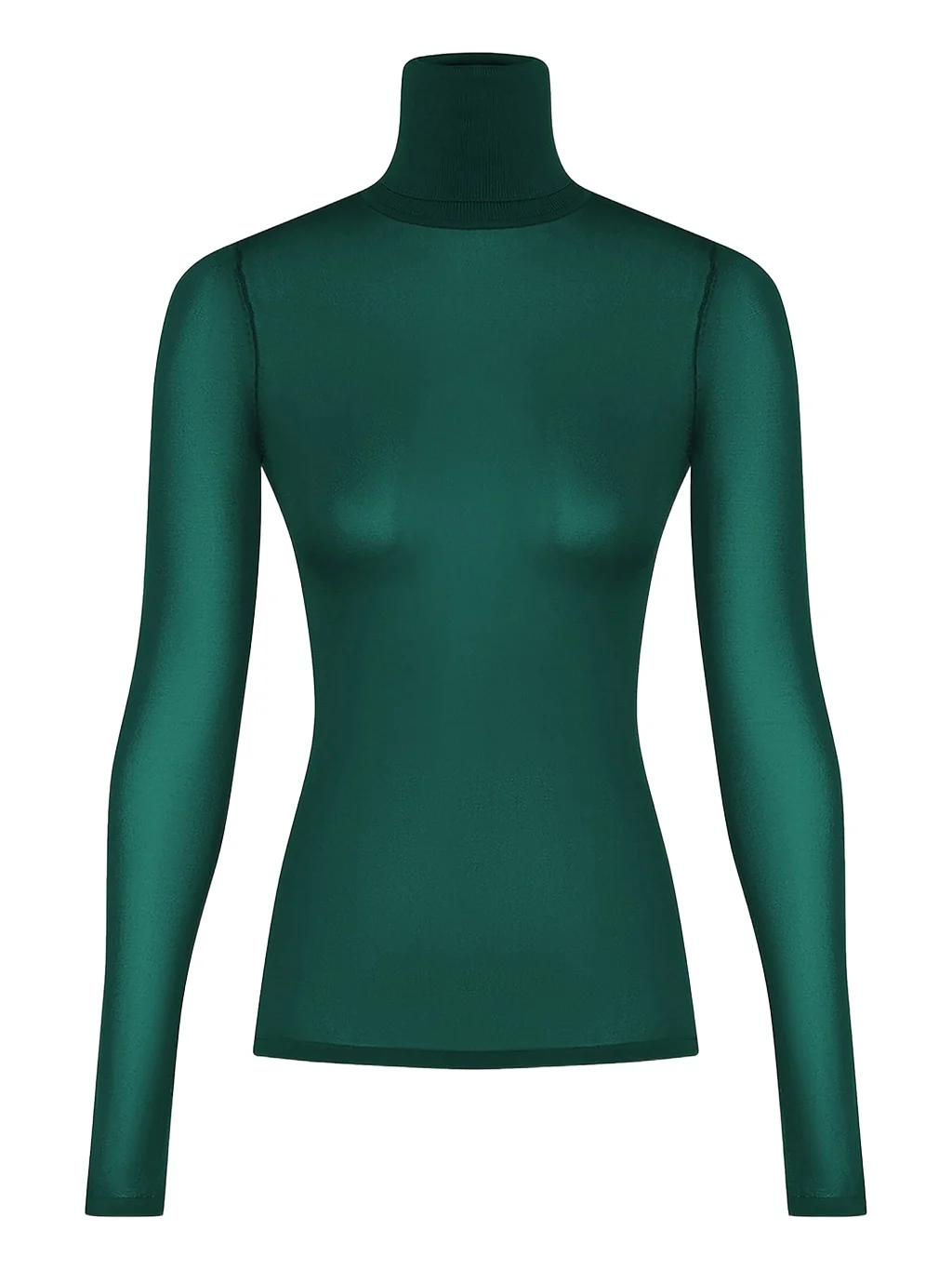 Fine-Knit Turtleneck Top