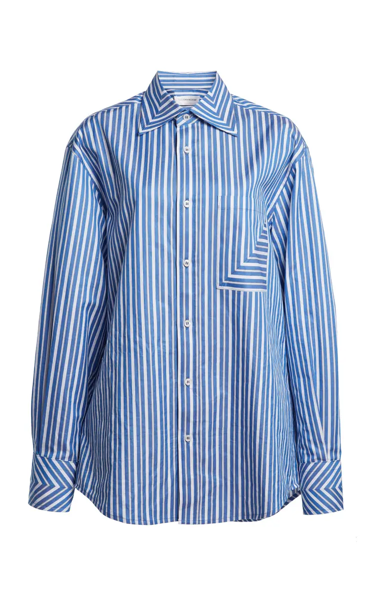 Striped Button-Down Cotton Shirt Striped Button-Down Cotton Shirt