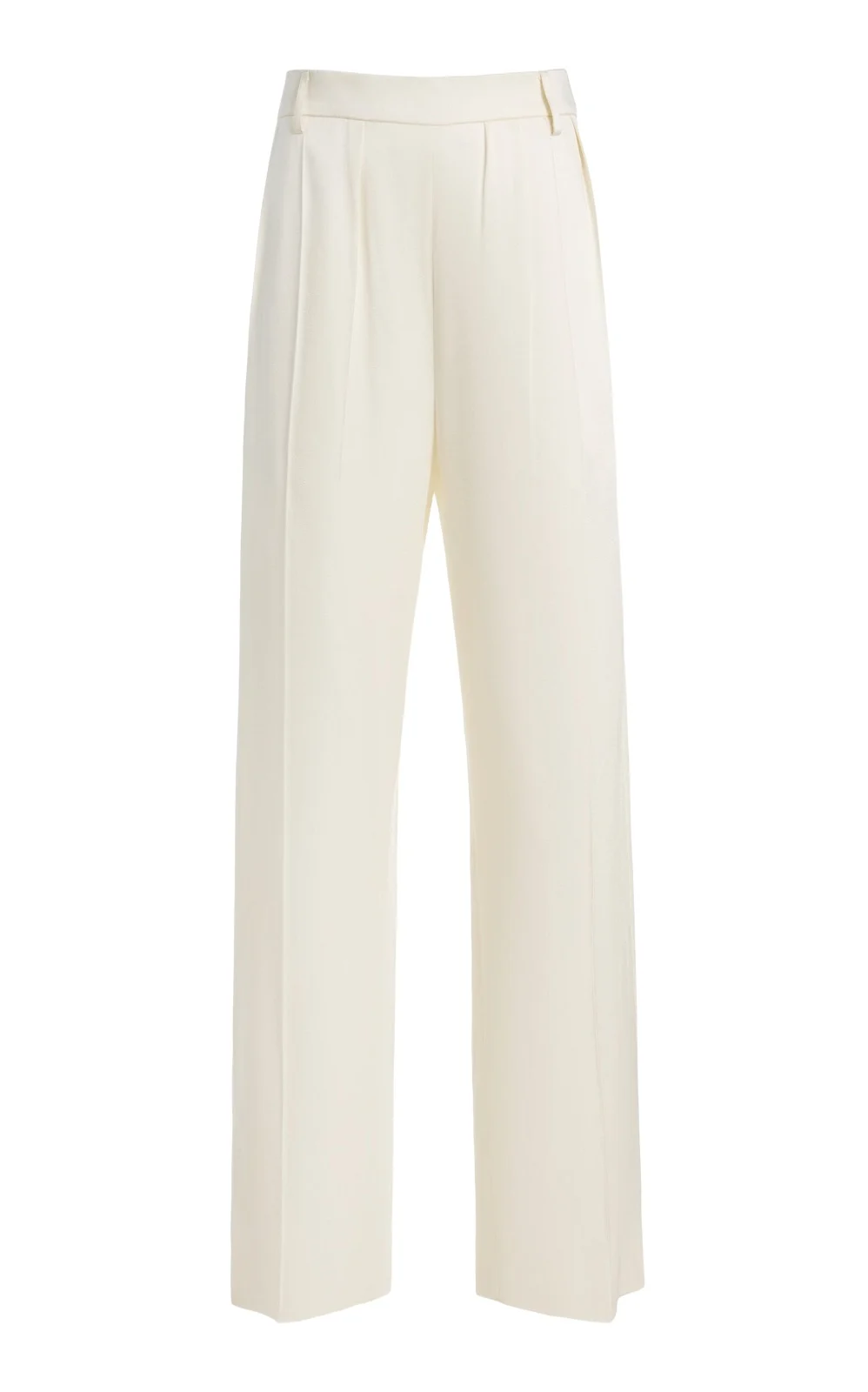 Relaxed Mid-Rise Crepe Curved-Leg Trousers Relaxed Mid-Rise Crepe Curved-Leg Trousers