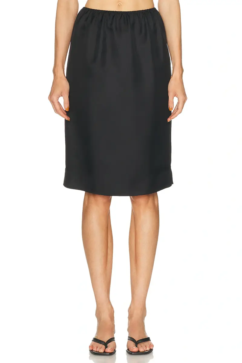 Loulou de Saison Vasali Straight Knee Length Elastic Waist Skirt | Image 1 Loulou de Saison Vasali Straight Knee Length Elastic Waist Skirt | Image 1