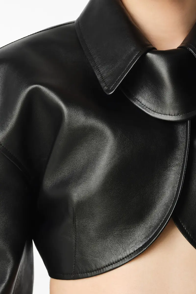 REVOLVE LOS ANGELES Agnes Cropped Leather Jacket | Thumbnail 7 REVOLVE LOS ANGELES Agnes Cropped Leather Jacket | Thumbnail 7