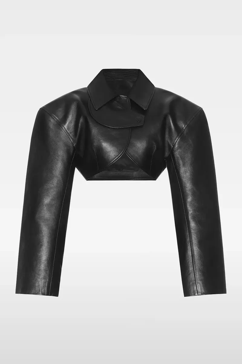 REVOLVE LOS ANGELES Agnes Cropped Leather Jacket | Thumbnail 8 REVOLVE LOS ANGELES Agnes Cropped Leather Jacket | Thumbnail 8