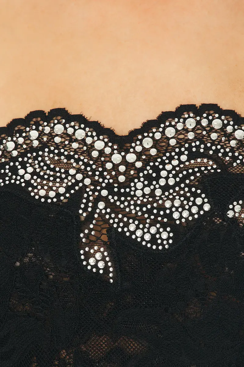 RABANNE Studded Lace Boatneck Top | Thumbnail 5