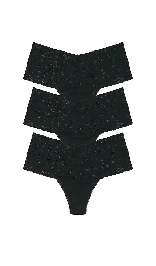 Hanky Panky Retro Lace Retro Thong 3 Packs | Image 1 Hanky Panky Retro Lace Retro Thong 3 Packs | Image 1
