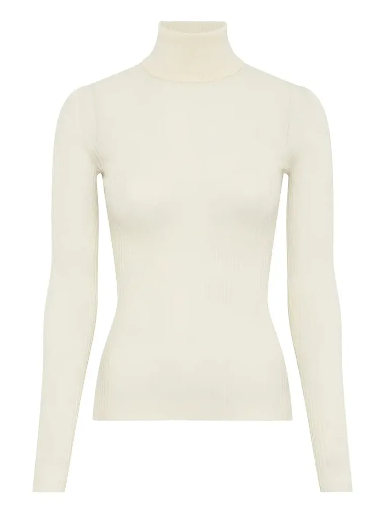 Gabriela Hearst Peppe Turtleneck Wool-Silk Top