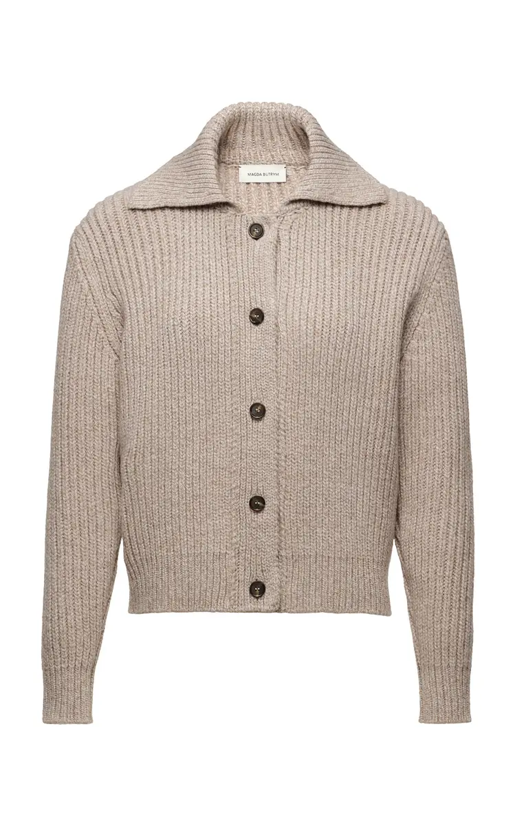 Magda Butrym Ribbed Wool Cardigan | Thumbnail 2 Magda Butrym Ribbed Wool Cardigan | Thumbnail 2