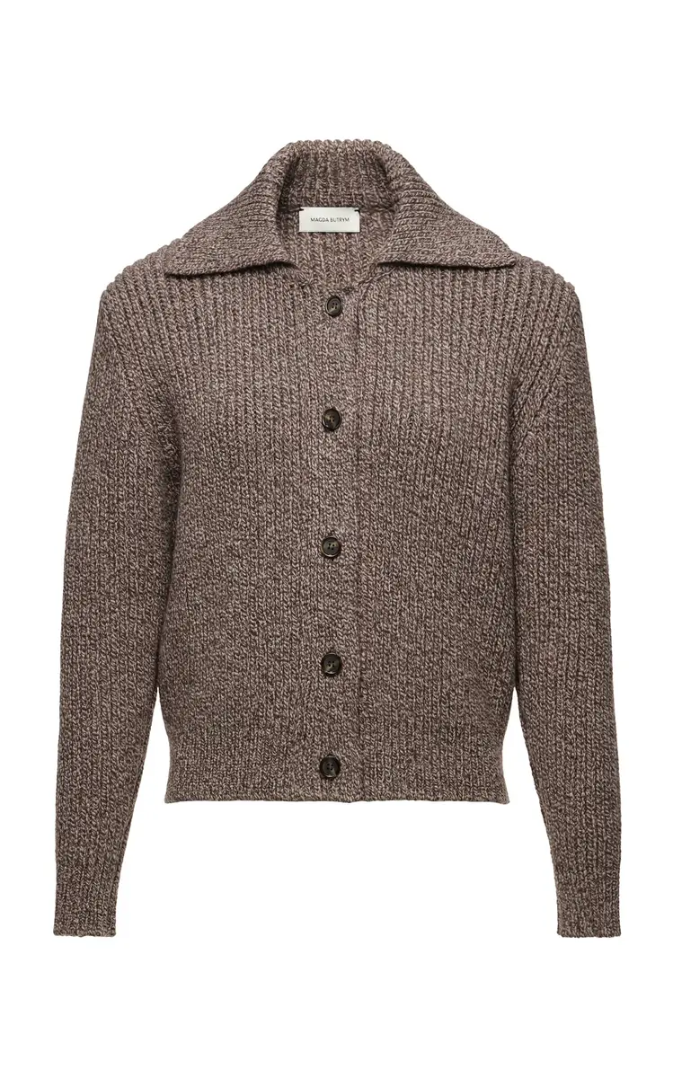 Magda Butrym Ribbed Wool Cardigan